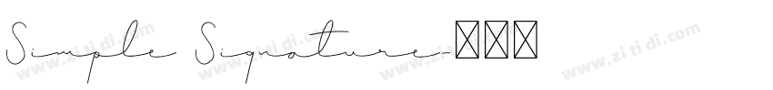 Simple Signature字体转换 Simple Signature字体转换